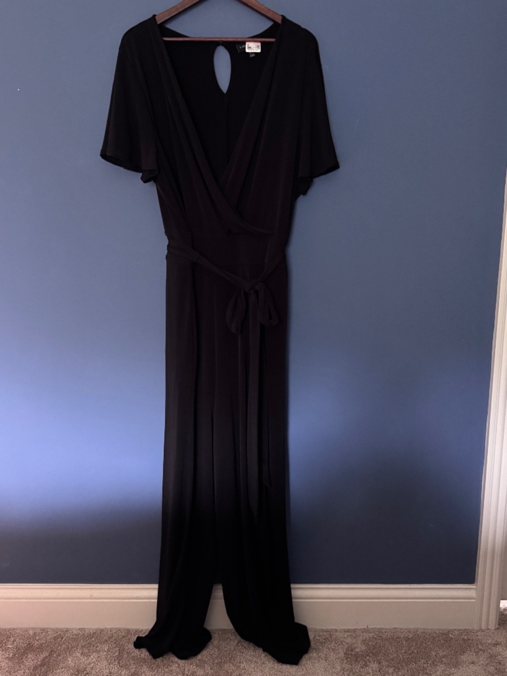 Lane Bryant black wide leg jumpsuit Size 22/24